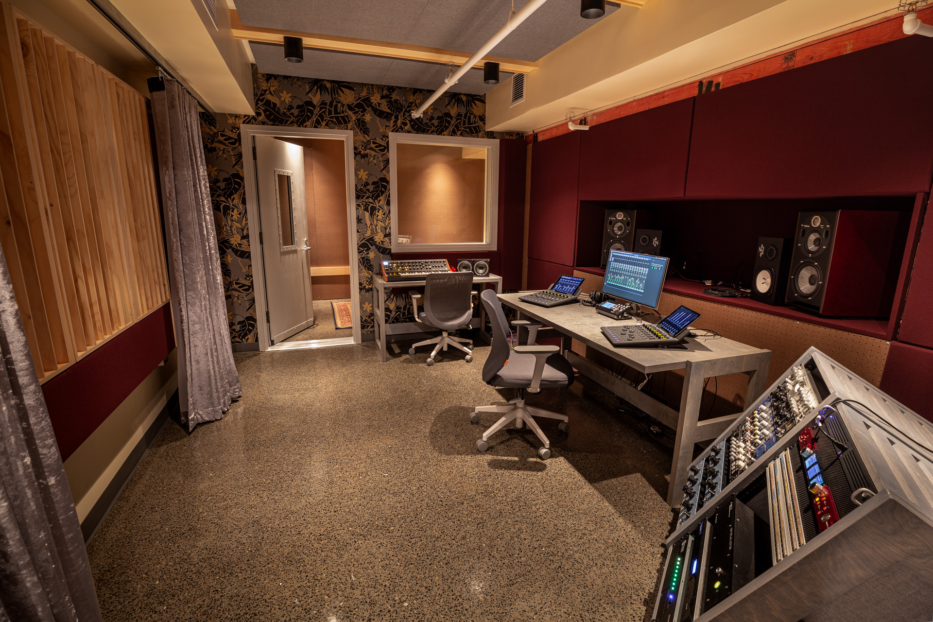 A recording studio at The Record Co.