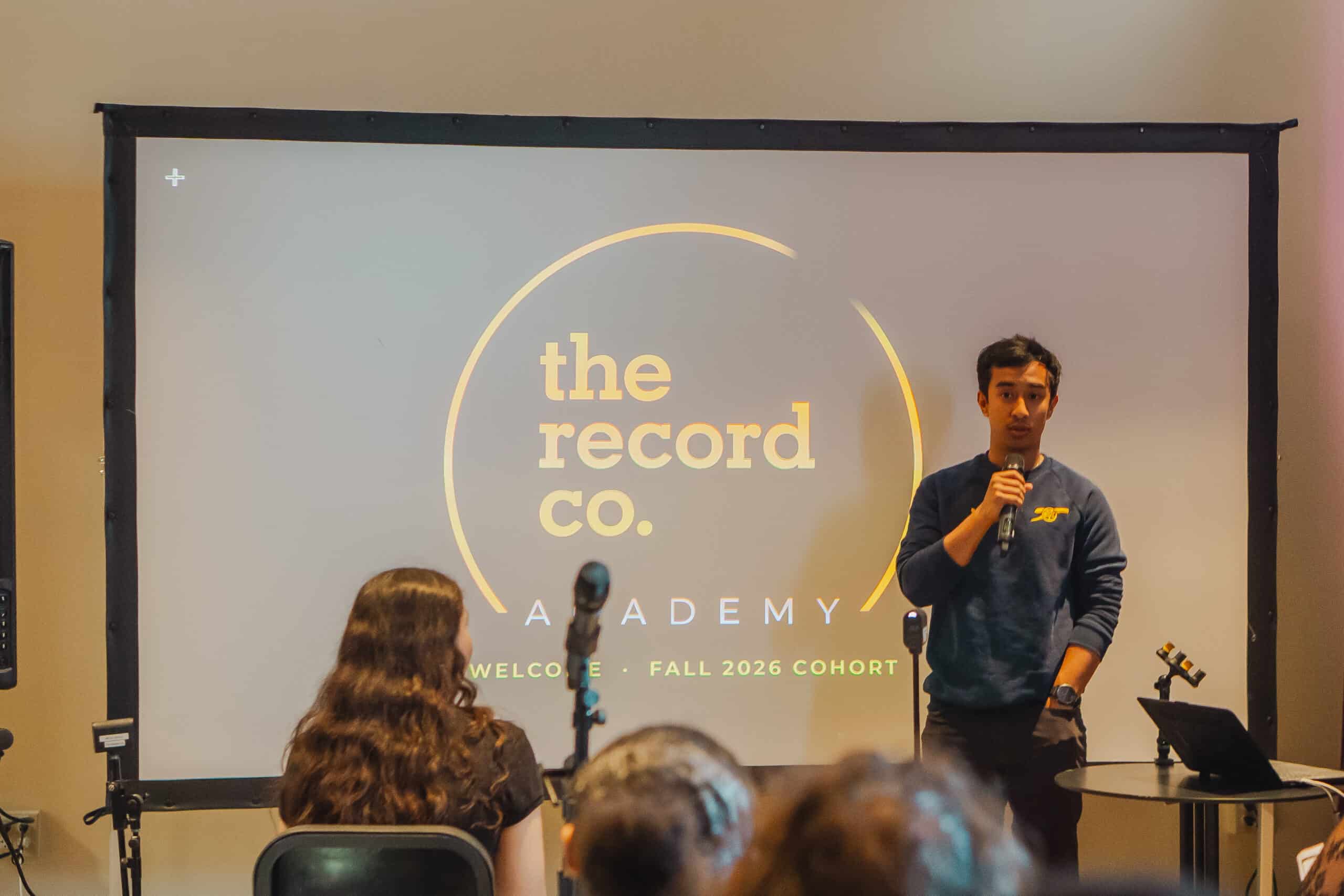 Anupe, TRC Academy graduate, at The Record Co.